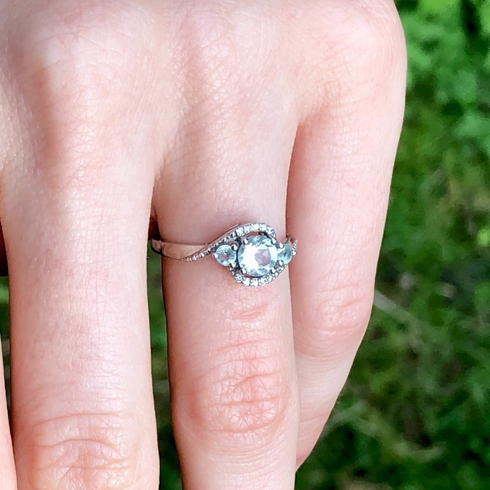 Aquamarine & White Gold Engagement Ring - Warren James